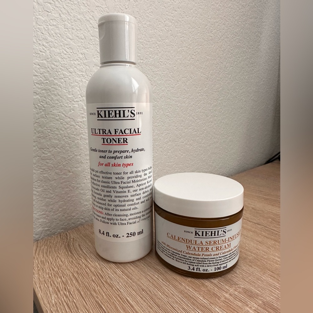 New Kiehls Ultra Facial Toner and Calendula Infused Water Cream